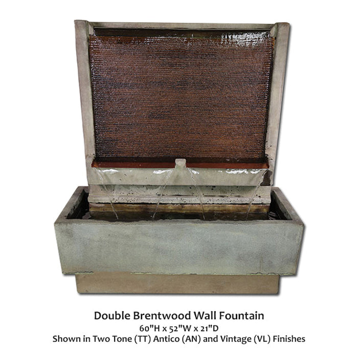 Giannini’s Garden Ornaments Double Brentwood Wall Fountain