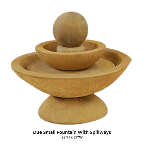 Giannini’s Garden Ornaments Due Small Fountain With Spillways