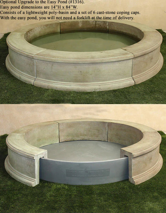 Giannini’s Garden Ornaments Parigi Pond Outdoor Water Fountain