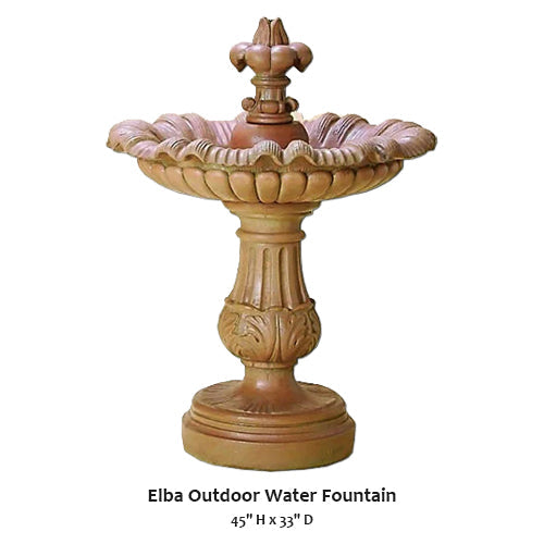 Giannini’s Garden Ornaments Elba Outdoor Water Fountain
