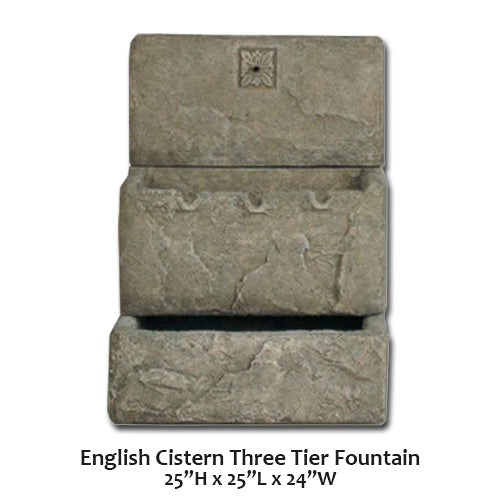 Giannini’s Garden Ornaments  English Cistern Three Tier Fountain