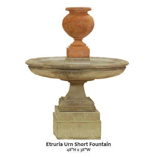 Giannini’s Garden Ornaments  Etruria Urn Short Fountain