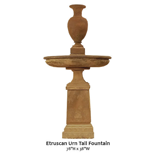 Giannini’s Garden Ornaments Etruscan Urn Tall Fountain