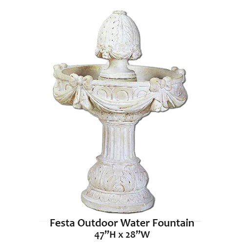 Giannini’s Garden Ornaments Festa Outdoor Water Fountain