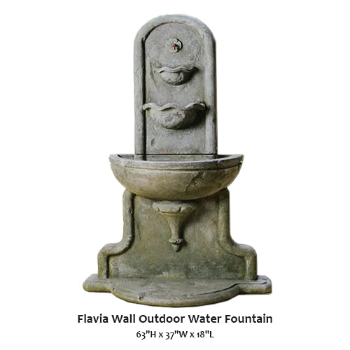 Giannini’s Garden Ornaments Flavia Wall Outdoor Water Fountain