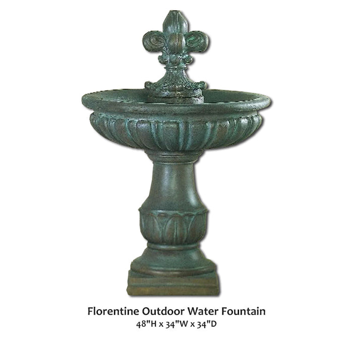 Giannini’s Garden Ornaments Florentine Outdoor Water Fountain