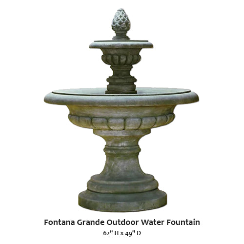 Giannini’s Garden Ornaments Fontana Grande Outdoor Water Fountain
