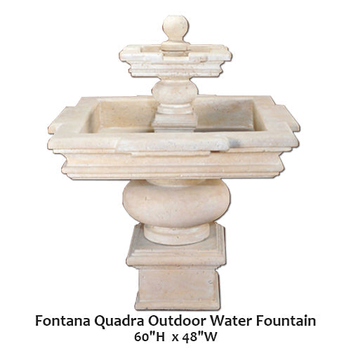 Giannini’s Garden Ornaments Fontana Quadra Outdoor Water Fountain