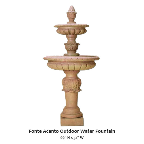Giannini’s Garden Ornaments Fonte Acanto Outdoor Water Fountain