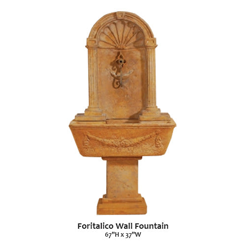 Giannini’s Garden Ornaments  Foritalico Wall Fountain For Spout