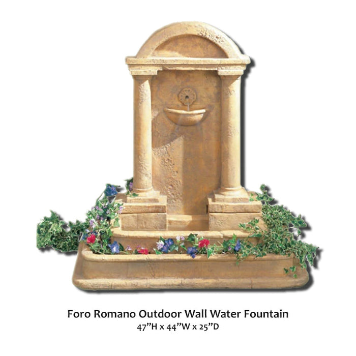 Giannini’s Garden Ornaments  Foro Romano Outdoor Wall Water Fountain