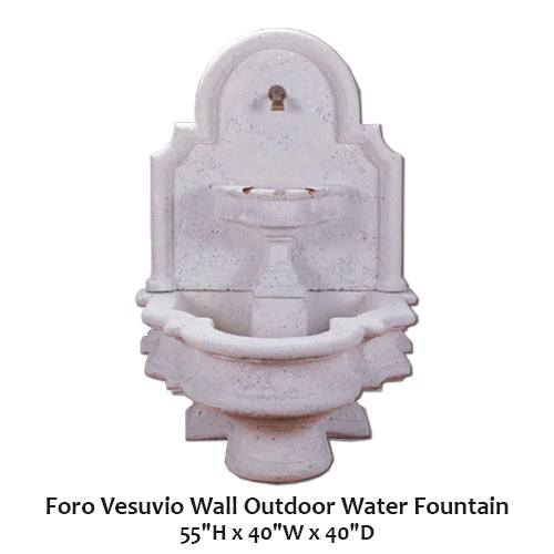 Giannini’s Garden Ornaments  Foro Vesuvio Wall Outdoor Water Fountain