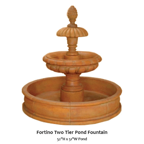 Giannini’s Garden Ornaments  Fortino Two Tier Pond Fountain