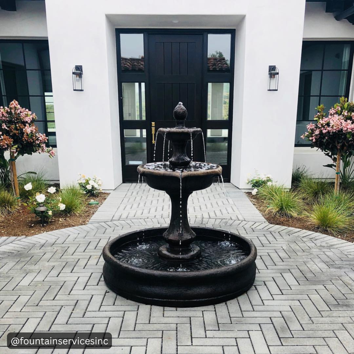 Al's Garden Art Verona 2 Tiers Outdoor Fountain With 55 Inch Basin - Large
