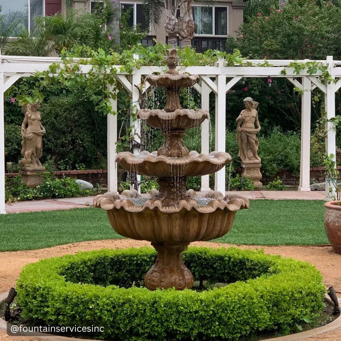 Al's Garden Art Italian 4-Tier Outdoor Fountain - Tall