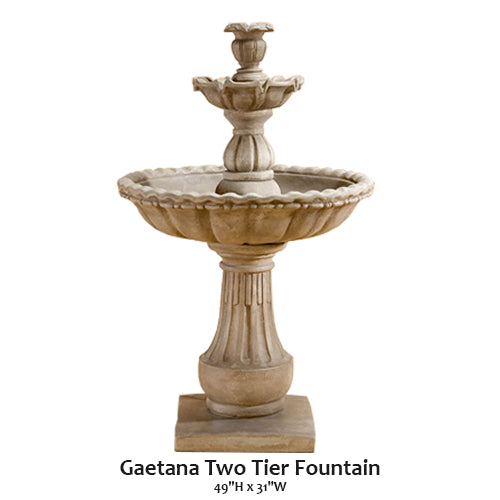Giannini’s Garden Ornaments  Gaetana Two Tier Fountain