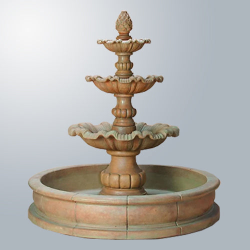 Giannini’s Garden Ornaments  Garda Three Tier Pond Fountain