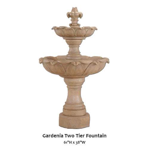 Giannini’s Garden Ornaments  Gardenia Two Tier Fountain