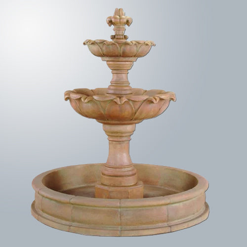 Giannini’s Garden Ornaments  Gardenia Two Tier Pond Fountain