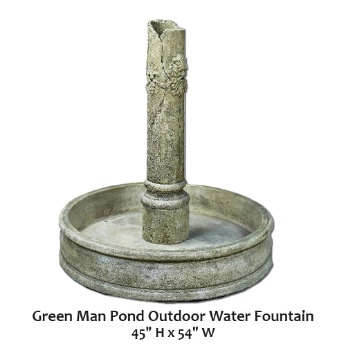 Giannini’s Garden Ornaments Green Man Pond Outdoor Water Fountain