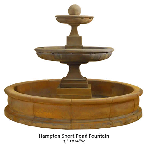 Giannini's Garden Ornaments Hampton Short Pond Fountain