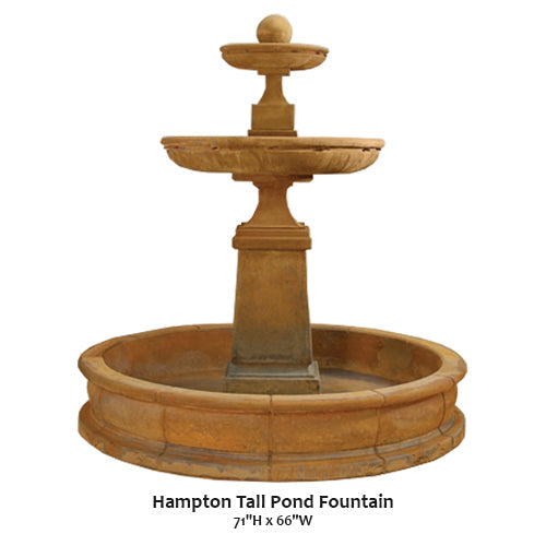 Giannini's Garden Ornaments Hampton Tall Pond Fountain
