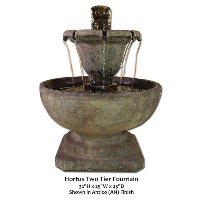 Giannini's Garden Ornaments Hortus Two Tier Fountain