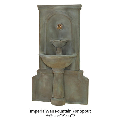 Giannini's Garden Ornaments Imperia Wall Fountain For Spout