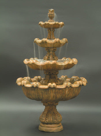 Al's Garden Art Italian 4-Tier Outdoor Fountain - Tall