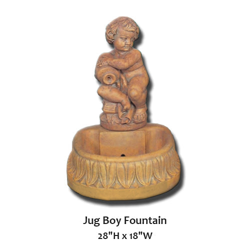 Giannini's Garden Ornaments Jug Boy Fountain