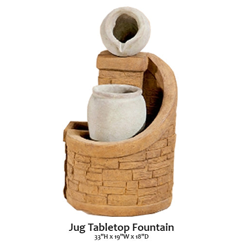 Giannini's Garden Ornaments Jug Tabletop Fountain