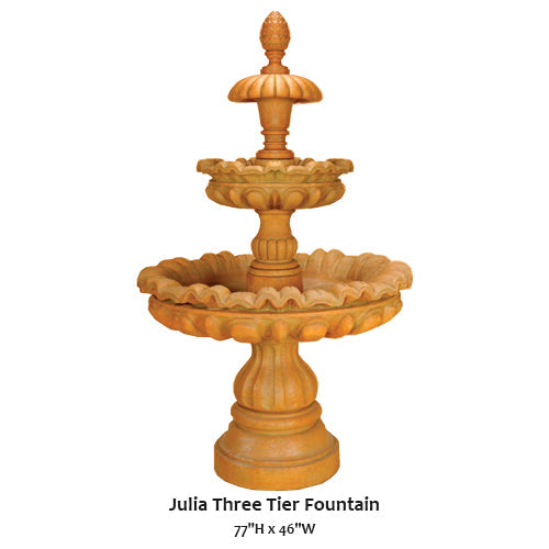 Giannini's Garden Ornaments Julia Three Tier Fountain