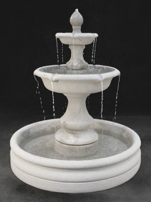 Al's Garden Art Verona Tiered Outdoor Fountain, Small with 46" Basin