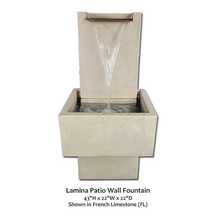 Giannini's Garden Ornaments Lamina Patio Wall Fountain