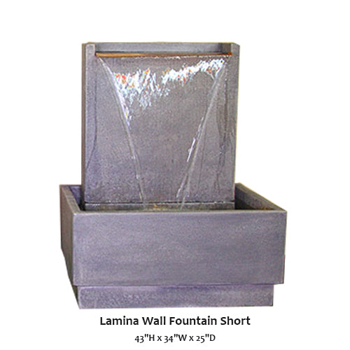 Giannini's Garden Ornaments Lamina Wall Fountain Short