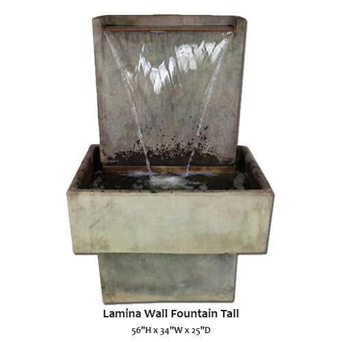 Giannini's Garden Ornaments Lamina Wall Fountain Tall