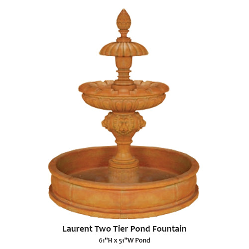 Giannini’s Garden Ornaments Laurent Two Tier Pond Fountain