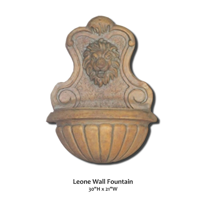 Giannini’s Garden Ornaments Leone Wall Fountain