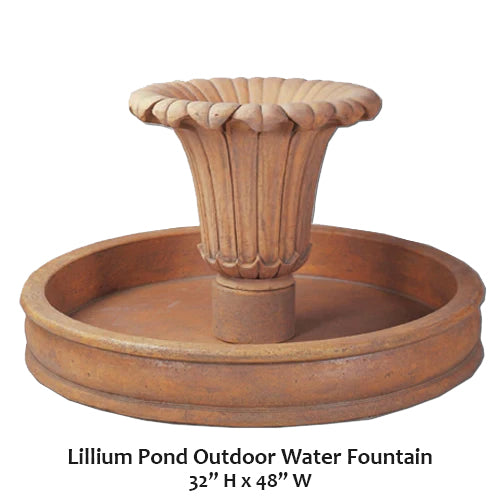 Giannini's Garden Ornaments Lillium Pond Outdoor Water Fountain