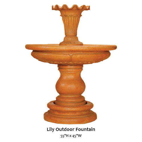 Giannini's Garden Ornaments Lily Outdoor Fountain