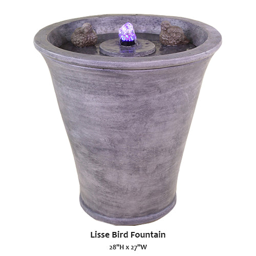Giannini's Garden Ornaments Lisse Bird Fountain