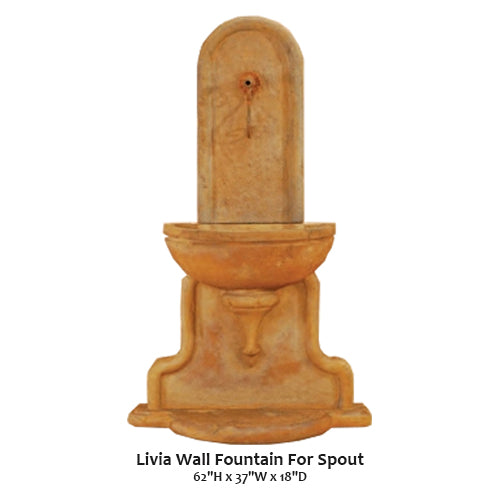 Giannini's Garden Ornaments Livia Wall Fountain For Spout