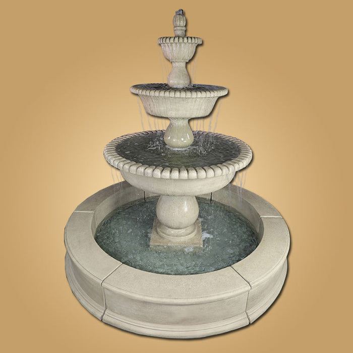 Giannini’s Garden Ornaments Malibu Three Tier Easy Pond Fountain