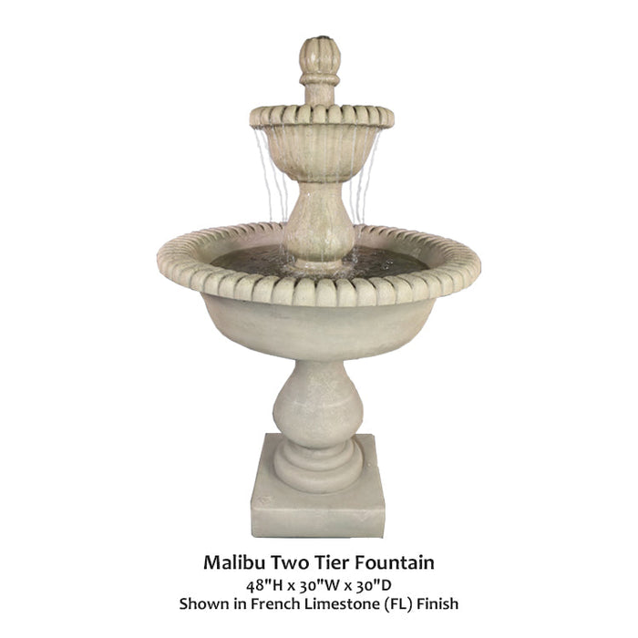 Giannini's Garden Ornaments Malibu Two Tier Fountain
