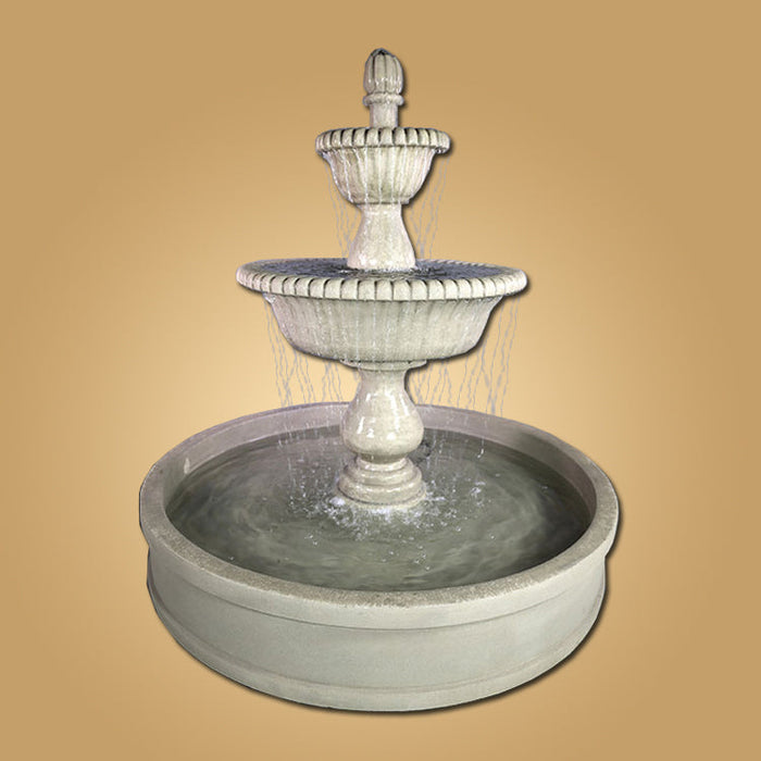 Giannini’s Garden Ornaments Malibu Two Tier Pond Fountain