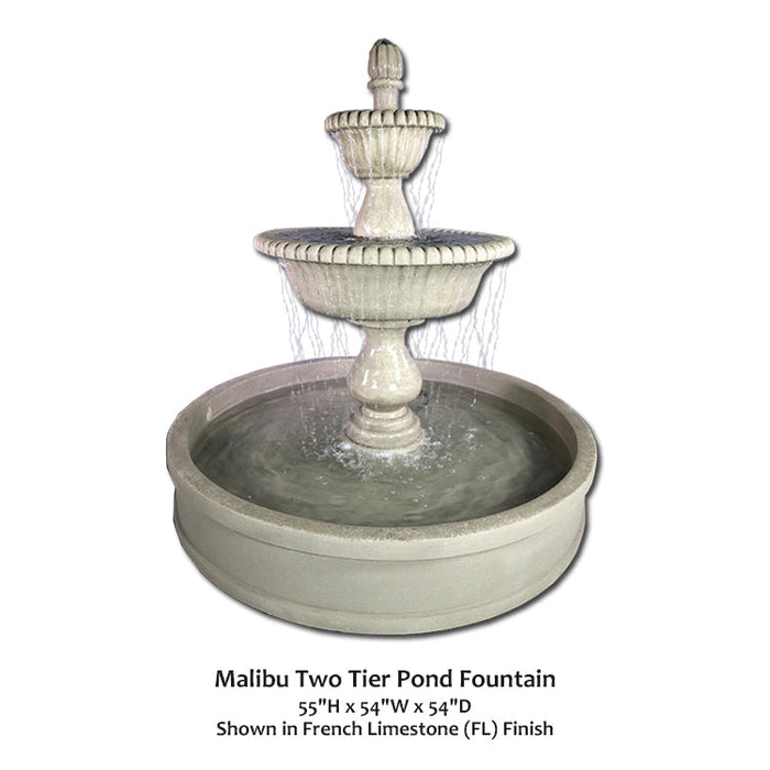 Giannini’s Garden Ornaments Malibu Two Tier Pond Fountain
