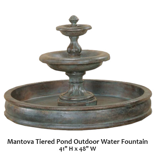 Giannini's Garden Ornaments Mantova Tiered Pond Outdoor Water Fountain