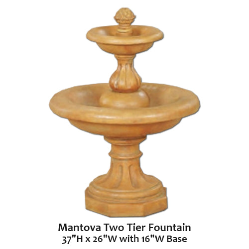 Giannini's Garden Ornaments Mantova Two Tier Fountain