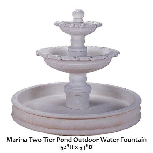 Giannini's Garden Ornaments Marina Two Tier Pond Outdoor Water Fountain