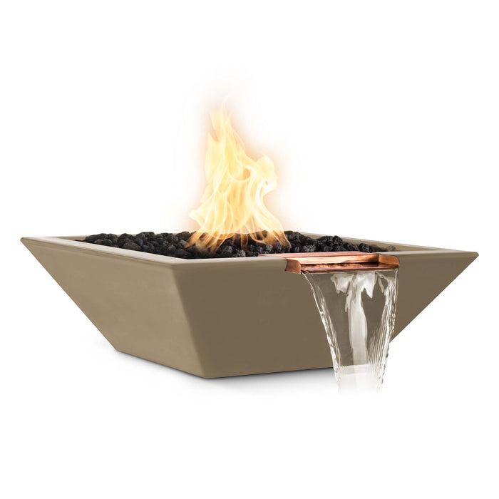 The Outdoor Plus Maya Fire & Water Bowl in GFRC Concrete